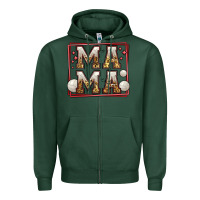 Sports Green volleyball mama Zipper Hoodie - Jasminsmagicworld