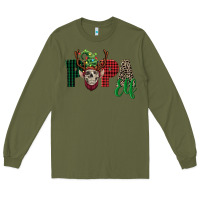 Army Green papa elf skull Long Sleeve Tee - FaDigitalArtStudio