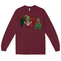 Burgundy papa elf skull Long Sleeve Tee - FaDigitalArtStudio