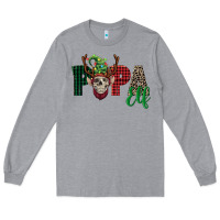 Heather Grey papa elf skull Long Sleeve Tee - FaDigitalArtStudio