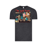 Vintage Black i'm just here for the snacks #baseball sister Vintage Tee - Zillion Design Studio