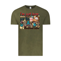 Vintage Olive i'm just here for the snacks #baseball sister Vintage Tee - Zillion Design Studio