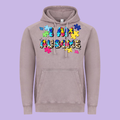 I Am Ausome Vintage Hoodie Designed By Jahusdesignshop