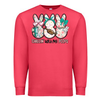Cardinal easter chilling with my peeps bunny Premium Sweatshirt - MaliasSmallBusiness