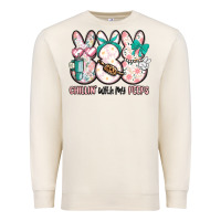 Sandshell easter chilling with my peeps bunny Premium Sweatshirt - MaliasSmallBusiness