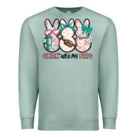 Seafoam easter chilling with my peeps bunny Premium Sweatshirt - MaliasSmallBusiness