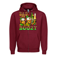 Burgundy bad and boozy with beer Zipper Hoodie - AdoDesignShop