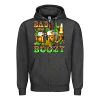 Charcoal Heather bad and boozy with beer Zipper Hoodie - AdoDesignShop
