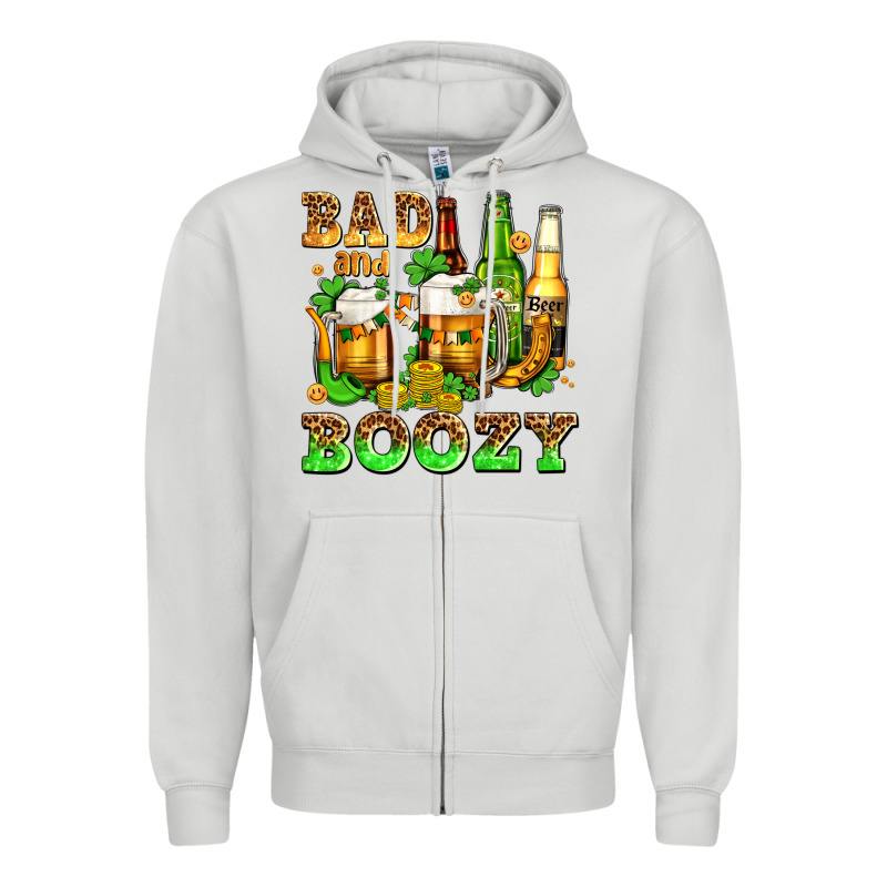 Bad And Boozy With Beer Zipper Hoodie by AdoDesignShop | Teevron