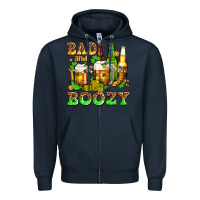 Navy bad and boozy with beer Zipper Hoodie - AdoDesignShop