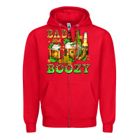 Red bad and boozy with beer Zipper Hoodie - AdoDesignShop