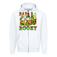 White bad and boozy with beer Zipper Hoodie - AdoDesignShop