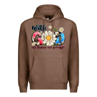 Chestnut With God All Things Are Possible Premium Hoodie - MaliasSmallBusiness