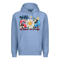 Colony Blue With God All Things Are Possible Premium Hoodie - MaliasSmallBusiness