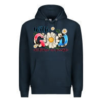 Navy With God All Things Are Possible Premium Hoodie - MaliasSmallBusiness