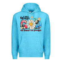 Ocean Blue With God All Things Are Possible Premium Hoodie - MaliasSmallBusiness