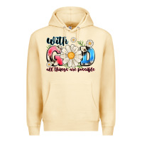 Pina Colada With God All Things Are Possible Premium Hoodie - MaliasSmallBusiness