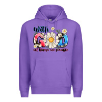 Purple With God All Things Are Possible Premium Hoodie - MaliasSmallBusiness