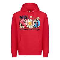 Red With God All Things Are Possible Premium Hoodie - MaliasSmallBusiness