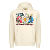 Sandshell With God All Things Are Possible Premium Hoodie - MaliasSmallBusiness