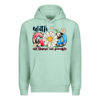 Seafoam With God All Things Are Possible Premium Hoodie - MaliasSmallBusiness