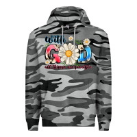 Slate Camo With God All Things Are Possible Premium Hoodie - MaliasSmallBusiness