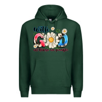 Sports Green With God All Things Are Possible Premium Hoodie - MaliasSmallBusiness