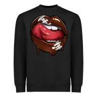 Black sports lips american football Heavyweight Sweatshirt - texasbilliewilder