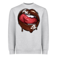 Heather Grey sports lips american football Heavyweight Sweatshirt - texasbilliewilder