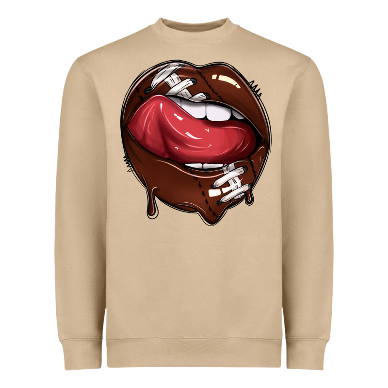 Sports Lips American Football Heavyweight Sweatshirt by texasbilliewilder | Teevron