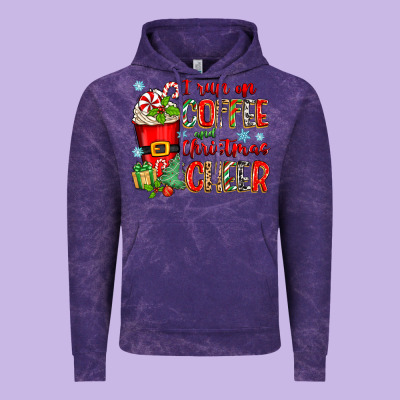 Vintage Hoodie i run on coffee and christmas cheer