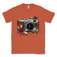 Copper floral feather vintage camera Classic Tee - FaDigitalArtStudio