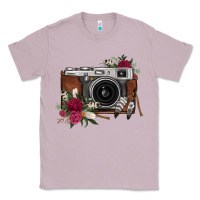 Lilac floral feather vintage camera Classic Tee - FaDigitalArtStudio
