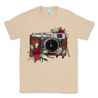 Mushroom floral feather vintage camera Classic Tee - FaDigitalArtStudio