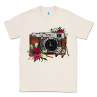 Natural floral feather vintage camera Classic Tee - FaDigitalArtStudio