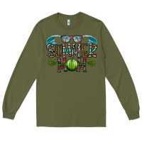 Army Green summer mom Long Sleeve Tee - CowhideDigitalArt
