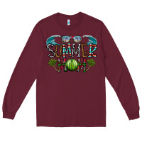 Burgundy summer mom Long Sleeve Tee - CowhideDigitalArt
