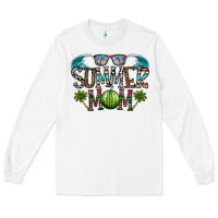 White summer mom Long Sleeve Tee - CowhideDigitalArt