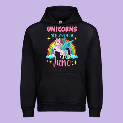 Unicorns Are Born In June Urban Hoodie Designed By Jasminsmagicworld