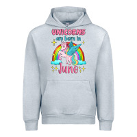 Heather Grey unicorns are born in june Urban Hoodie - Jasminsmagicworld