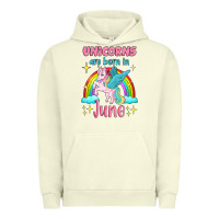 Pigment Pistachio unicorns are born in june Urban Hoodie - Jasminsmagicworld
