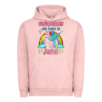 Pigment Salmon unicorns are born in june Urban Hoodie - Jasminsmagicworld