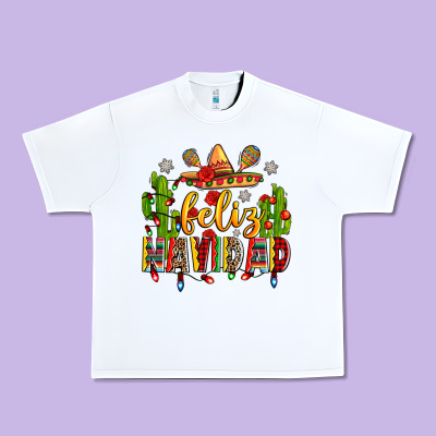 Feliz Navidad Urban Heavy Tee Designed By Zillion Design Studio