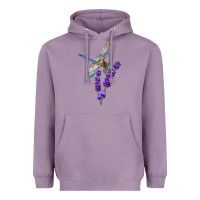 Lavender Dragonfly With Lavender Heavyweight Hoodie - LillyAllenDesigns