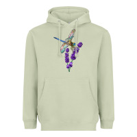 Matcha Dragonfly With Lavender Heavyweight Hoodie - LillyAllenDesigns