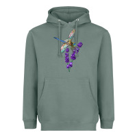 Sage Dragonfly With Lavender Heavyweight Hoodie - LillyAllenDesigns