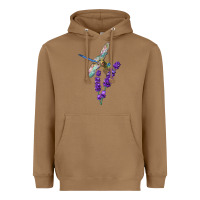 Toasted Coconut Dragonfly With Lavender Heavyweight Hoodie - LillyAllenDesigns