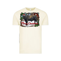 Vintage Arctic merry Christmas black angus bull and farm Vintage Tee - RanaPortraitStore