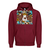 Burgundy western calf Zipper Hoodie - JahusDesignShop