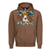 Chestnut western calf Zipper Hoodie - JahusDesignShop